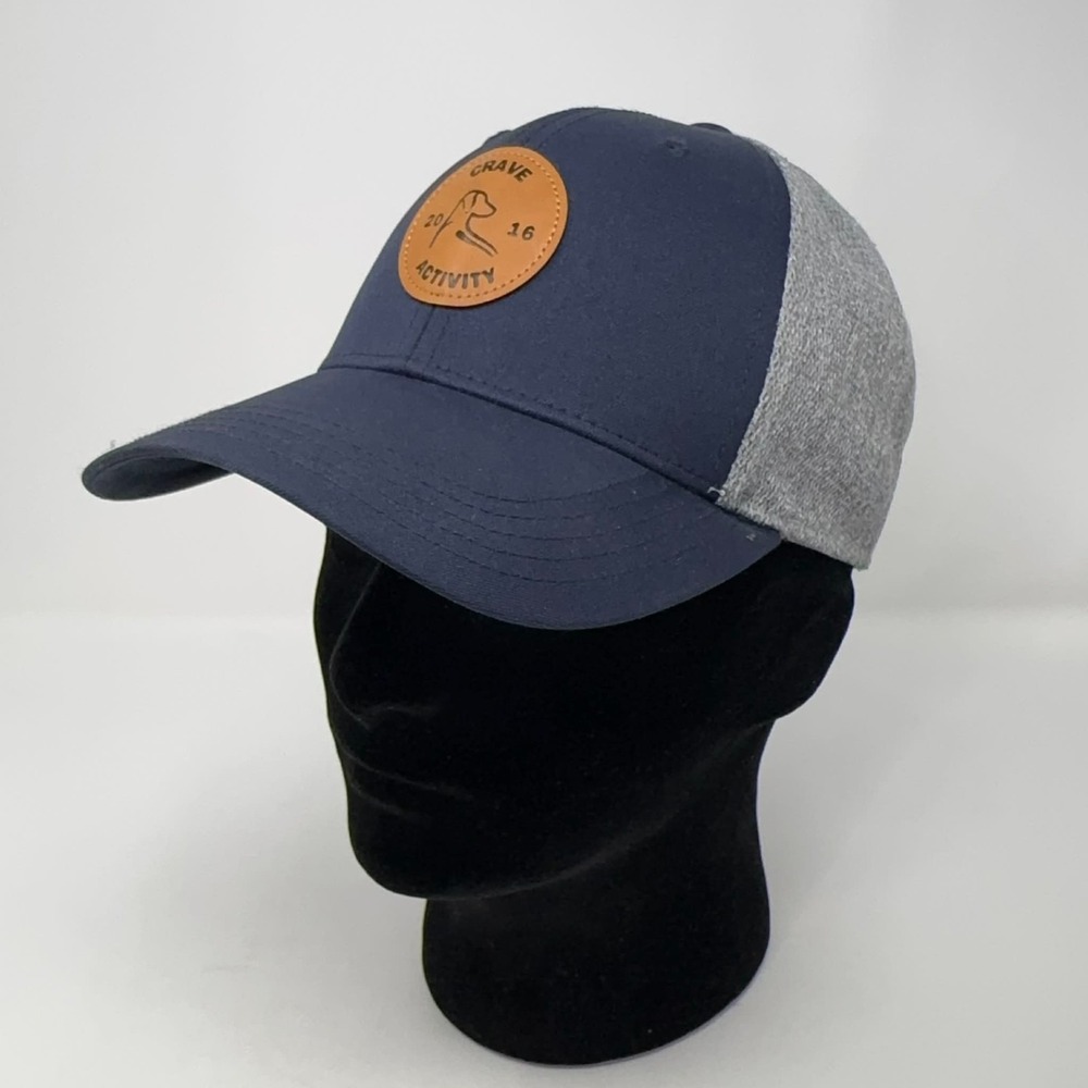 Rhoback Crave Activity Hat Cap Snap Back Performance Dog Golf Leather Patch Logo
